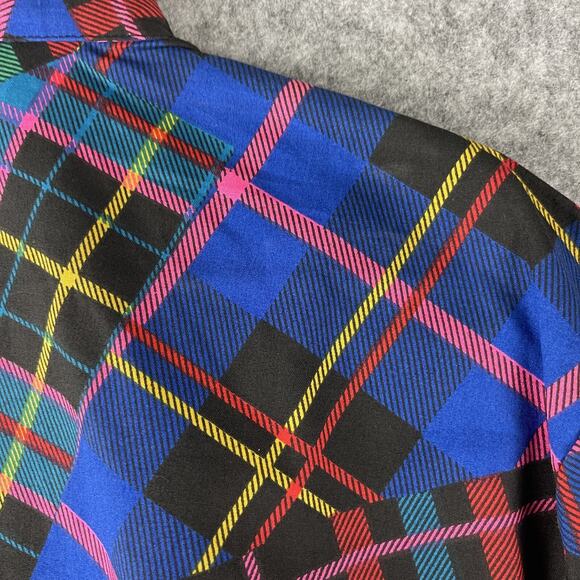 Vintage Casey & Max Top Womens Small Plaid Button Up Short Sleeve Retro 80s NEW - Picture 12 of 13